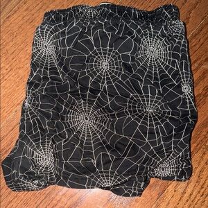 PINK Victoria's Secret Gray Shorts with White Web Design